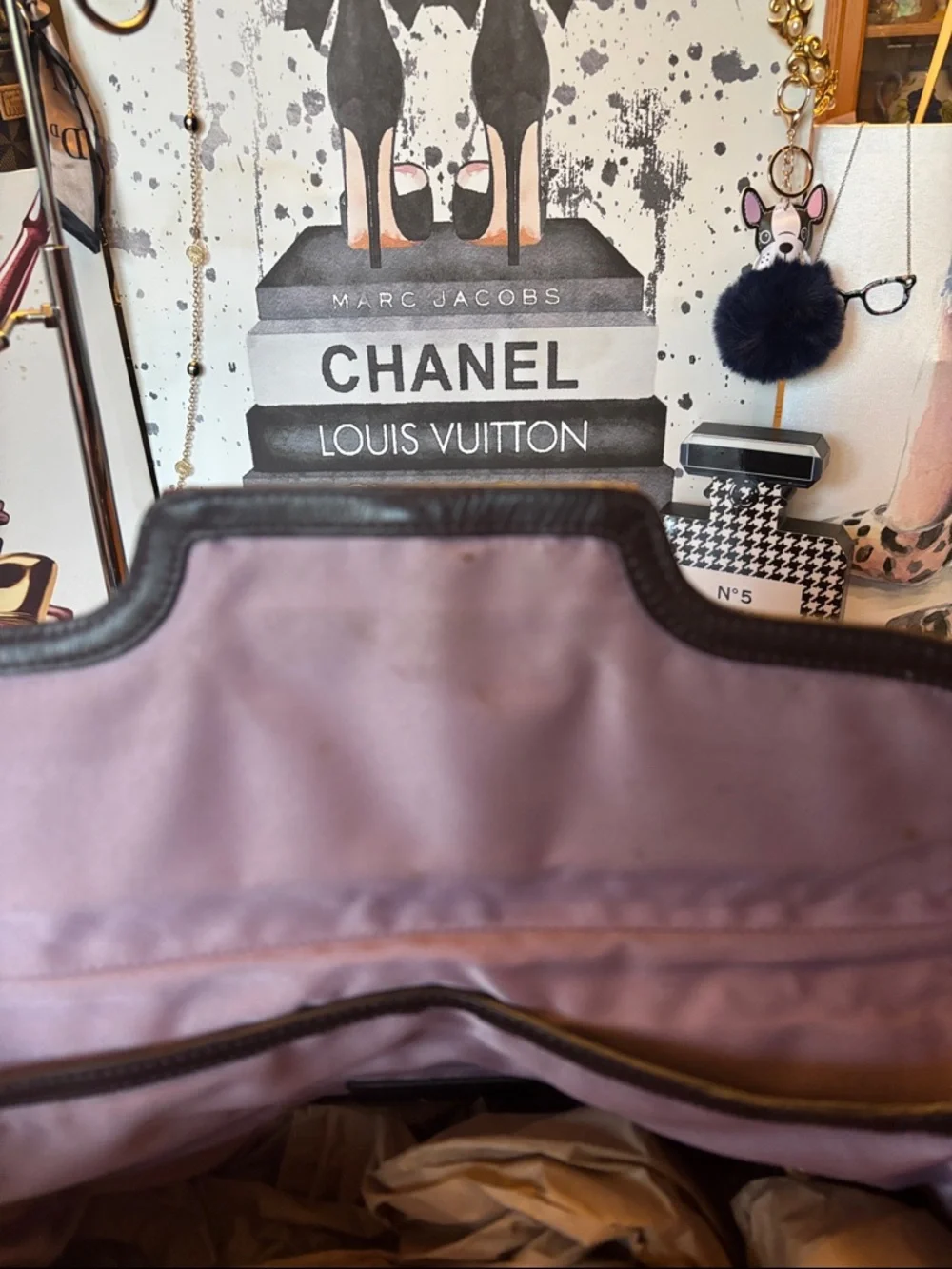 Coach Kristin Elevated Ostrich Embossed Satchel Plum 18232 - Picture 11 of 14